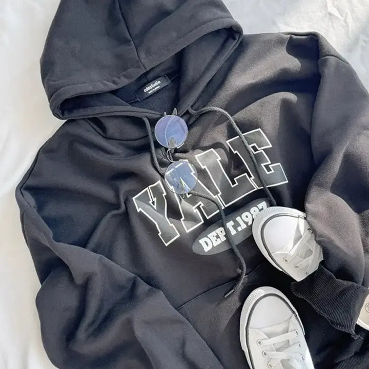 [BUNJANG] Yale Black Hoodie / 후드티