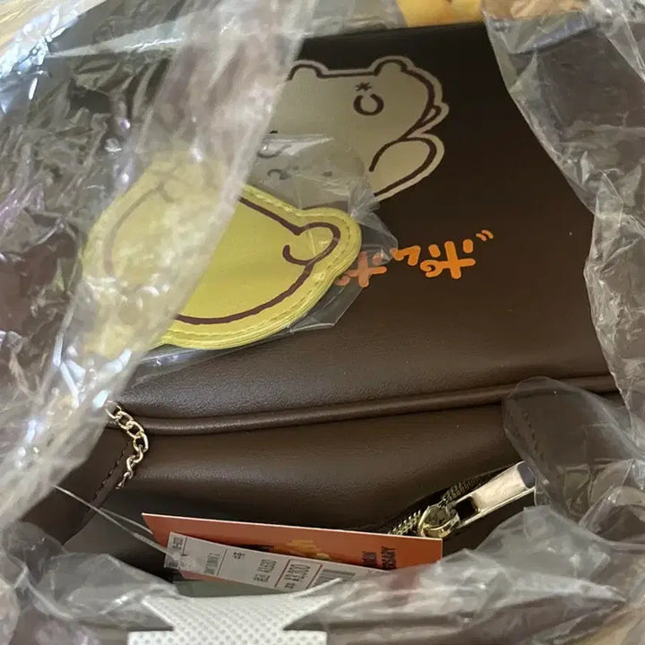 [BUNJANG] Sanrio Pompompurin Abeil Brown Boston Crossbody Bag / 산리오 폼폼푸린 아베일 브라운 보스턴 크로스백