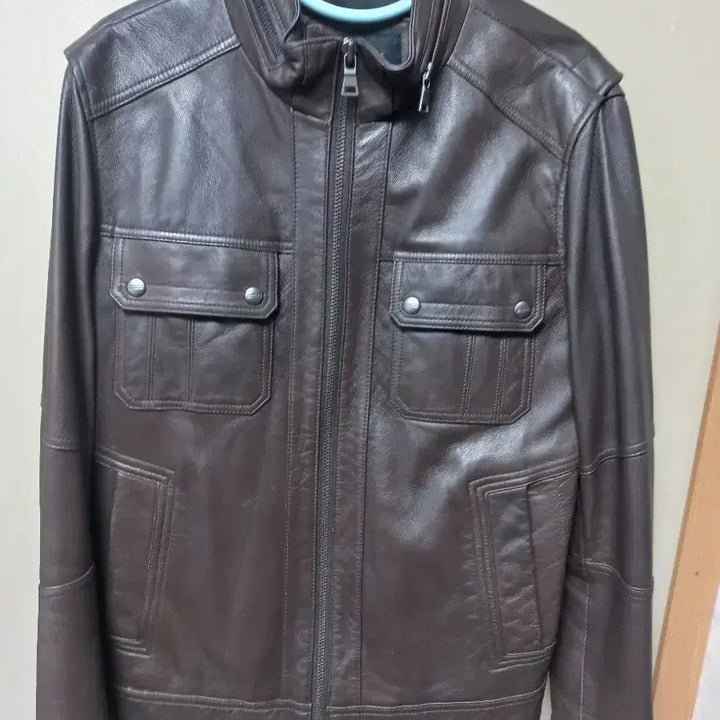[BUNJANG] GABA Lambskin Leather Jacket Brown / 가바 브라운 양가죽 자켓 자켓 100