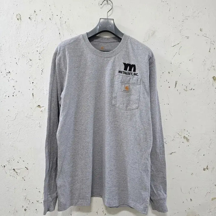 [BUNJANG] Carhartt Grey Pocket Long Sleeve T-Shirt - Medium / 칼하트 그레이 포켓 롱슬리브 M