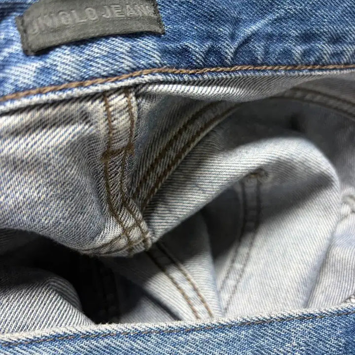 [BUNJANG] Uniqlo Wide Straight Jeans Blue 33 / 유니클로 와이드 스트레이트진 블루 33