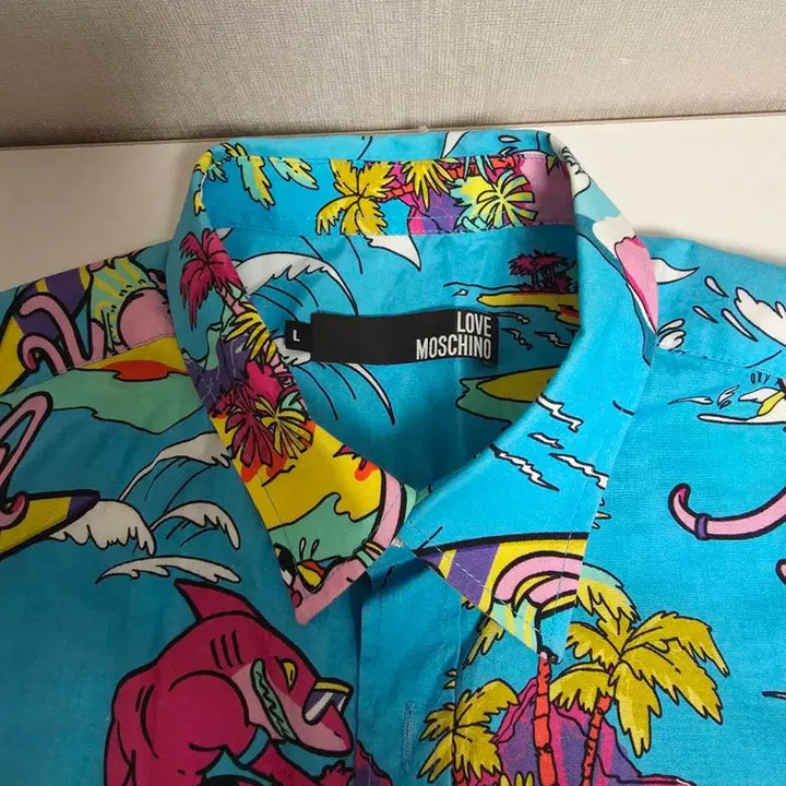 [BUNJANG] Love Moschino Hawaiian Short Sleeve Shirt / 러브모스키노 하와이안 반팔 셔츠
