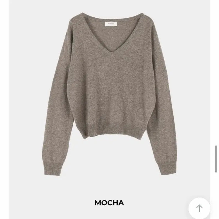 [BUNJANG] Poneck V-Neck Knit Long Sleeve T-Shirt / 포네크 브이넥 니트 긴팔 티셔츠