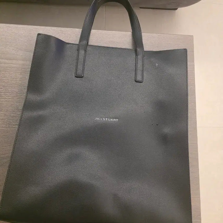 [BUNJANG] JILLSTUART Black Leather Tote Bag / 질스튜어트 블랙 레더 토트백