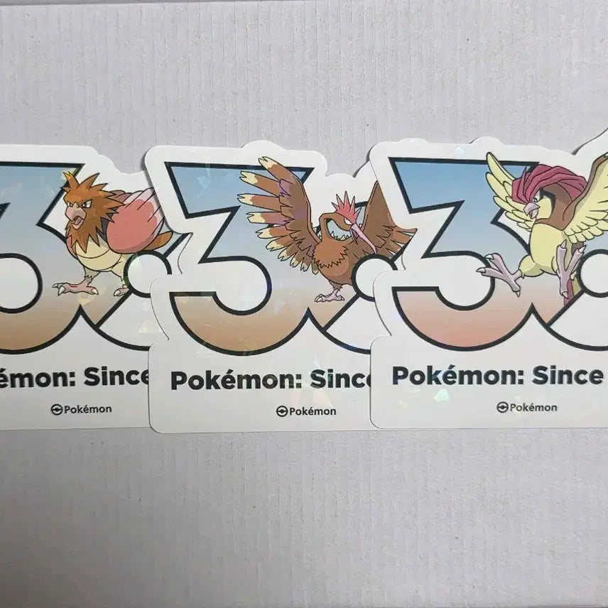 [BUNJANG] Pokemon 30th Anniversary Sticker Bundle Set (Spearow, Fearow, Pidgeotto) / (일괄) 깨비참 깨비드릴조 피죤투 포켓몬 30주년 스티커