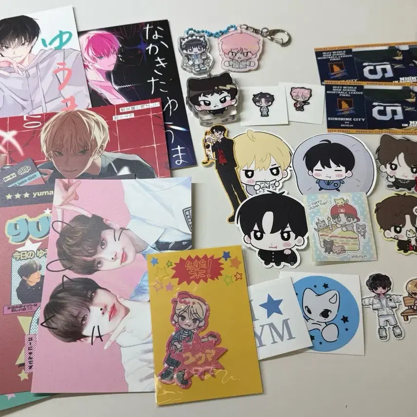 [BUNJANG] ENHYPEN Yuma Bundle Set Stickers, Keyring, Postcards / 앤팀 유마 일괄 양도