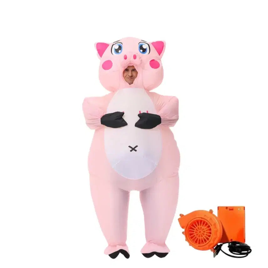 [BUNJANG] Pink Pig Air Suit Costume / 돼지 에어슈트