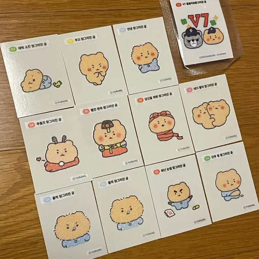 [BUNJANG] Manggeongie Bread Stickers Bundle Set (12 pcs) / 일괄) 망곰이 띠부씰 12장