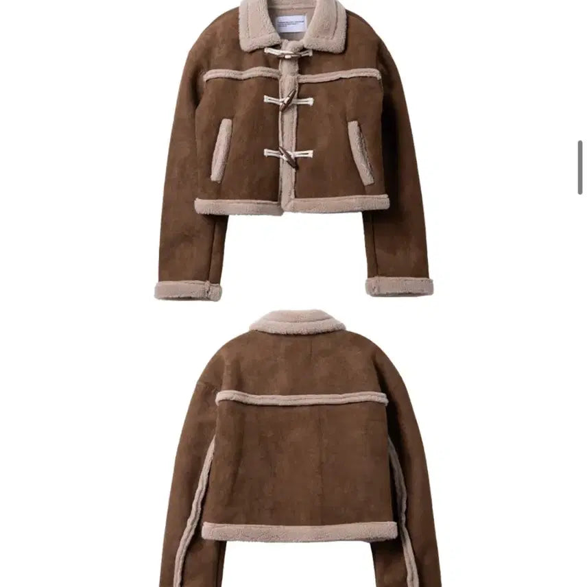 [BUNJANG] Someplace Double Collar Suede Short Mustang Jumper (Brown) / 썸플레이스 더블카라 스웨이드 숏 무스탕 점퍼(brown)