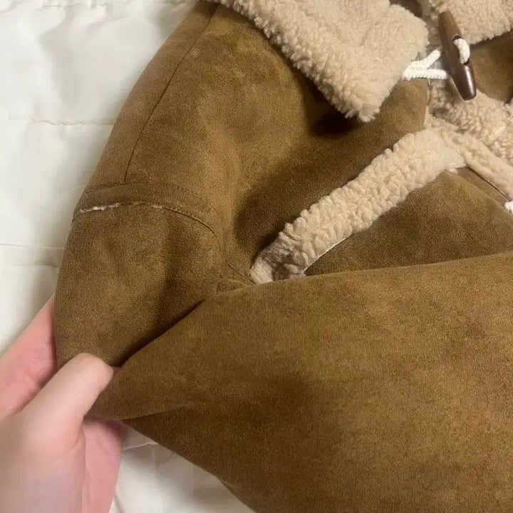 [BUNJANG] Someplace Double Collar Suede Short Mustang Jumper (Brown) / 썸플레이스 더블카라 스웨이드 숏 무스탕 점퍼(brown)