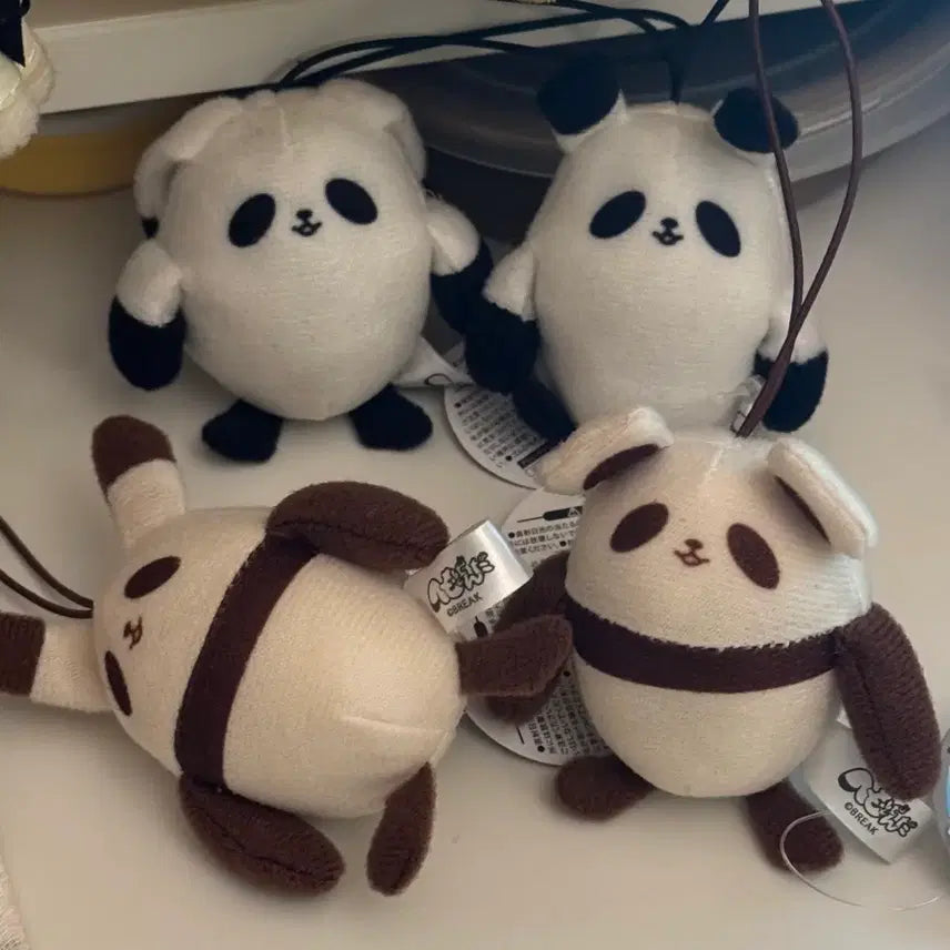 [BUNJANG] Classic Rabbit Panda Charm / 고전 토끼판다 팬더 인형스트랩 헤모판다