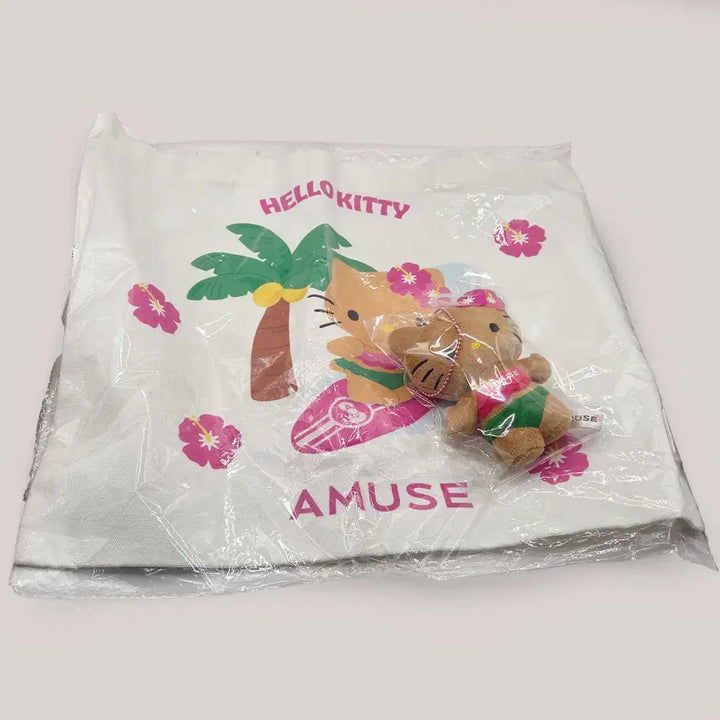 [BUNJANG] Amuse Summer Limited Tanning Kitty Doll + Eco Bag Set / 어뮤즈 여름 한정 태닝키티 한정 인형+에코백 세트로 판매합니다.