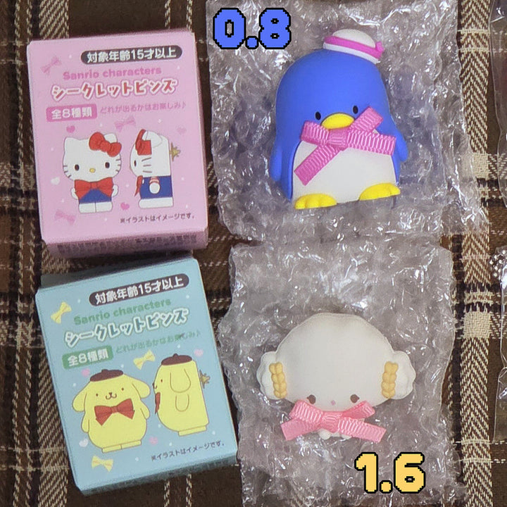 [BUNJANG] Sanrio Gacha Secret Pins CorgiMung TuxedoSam Miniature / 산리오 가챠 시크릿핀즈 코기뮹 턱시도샘 미니어처