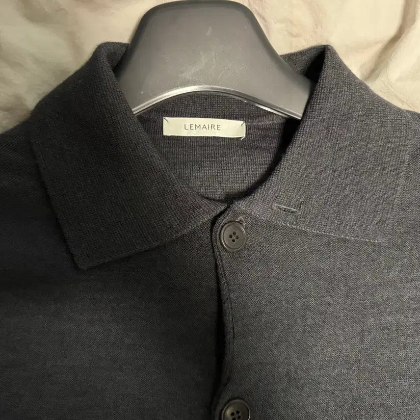 [BUNJANG] Lemaire Convertible Collar Cardigan Charcoal S / 르메르 컨버터블 카라 가디건 S 차콜