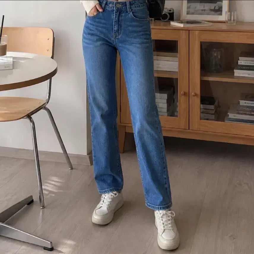 [BUNJANG] Mini-Jin Jeans Wide Denim Pants / 미니진 청바지 와이드 데님 팬츠 교신가능