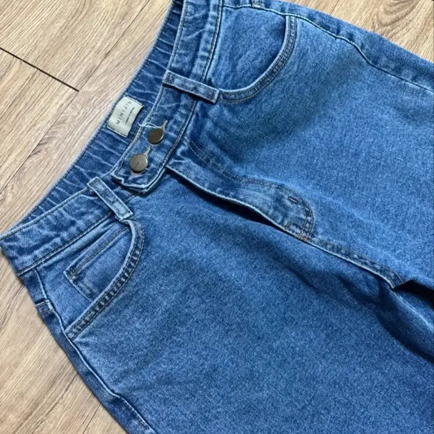 [BUNJANG] Mini-Jin Jeans Wide Denim Pants / 미니진 청바지 와이드 데님 팬츠 교신가능