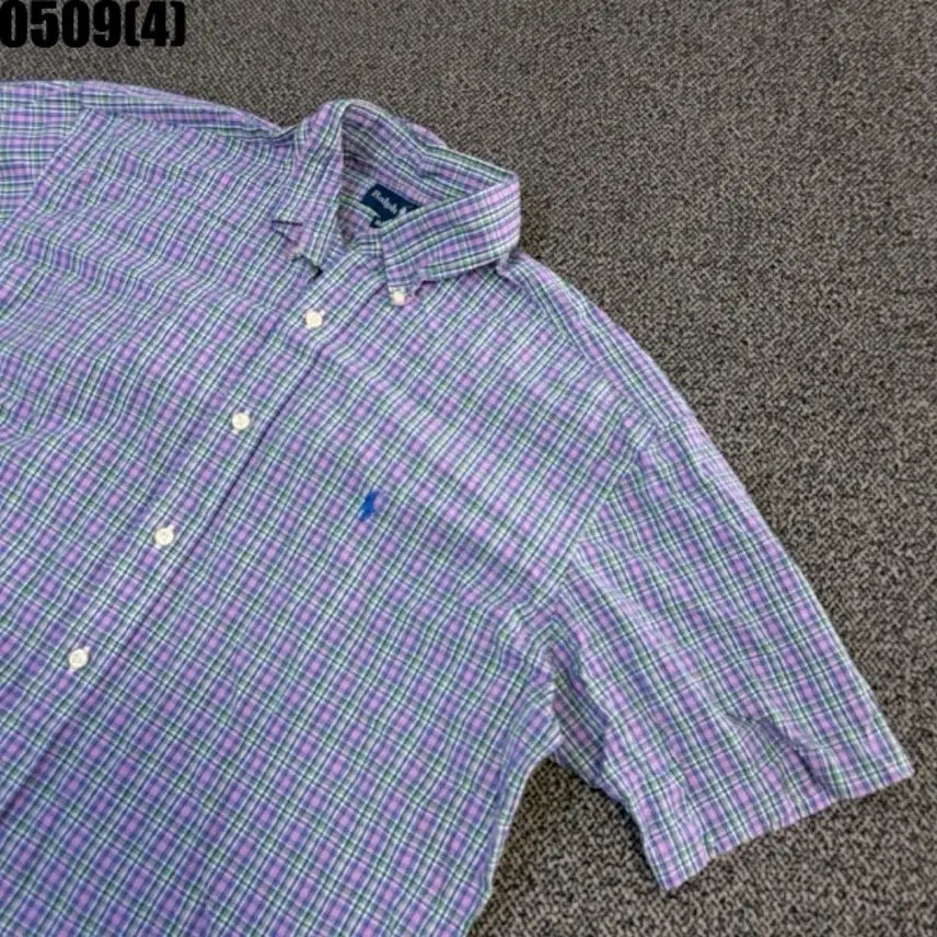 [BUNJANG] Polo Ralph Lauren Check Short Sleeve Shirt / 폴로 랄프로렌 체크 반팔 셔츠 M | 0509