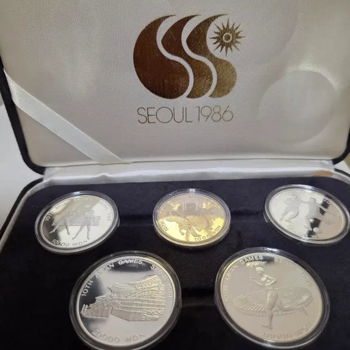 [BUNJANG] 1986 Seoul Asian Games Commemorative Coin Set (Proof) / 1986 서울 아시안게임 기념주화(프루프화)