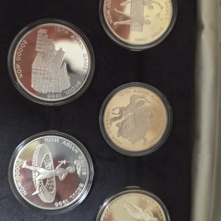 [BUNJANG] 1986 Seoul Asian Games Commemorative Coin Set (Proof) / 1986 서울 아시안게임 기념주화(프루프화)