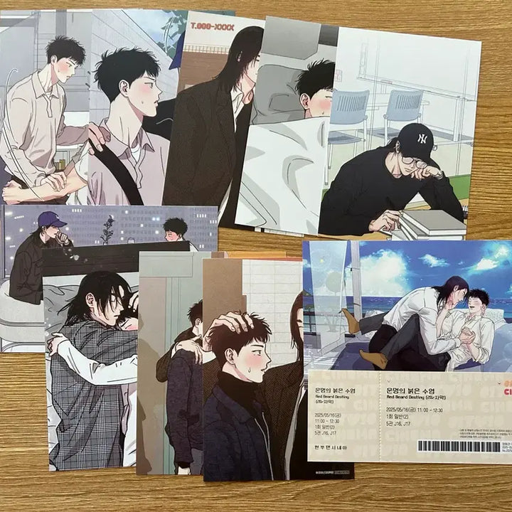 [BUNJANG] OneTwoTen Mopung Cafe Postcard &amp; Keyring Set / 원투텐 모펀카페 엽서&amp;키링