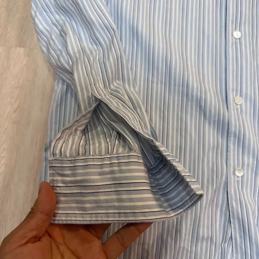 [BUNJANG] Comme des Garçons Black Heart Blue Stripe Shirt / M 꼼데가르송 블랙하트 블루스트라이프 셔츠