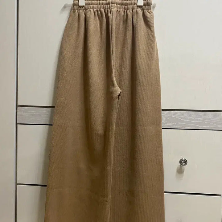 [BUNJANG] Corduroy Banding Slacks Pants Beige Stripe L / 여성 슬랙스 코듀로이 밴딩 팬츠 베이지 줄무늬 L