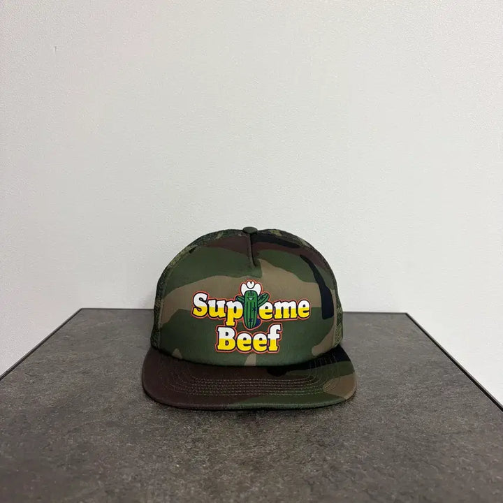 [SOLD OUT] (OS) 슈프림 5패널 볼캡 모자 선인장 비프 카모 메쉬백
