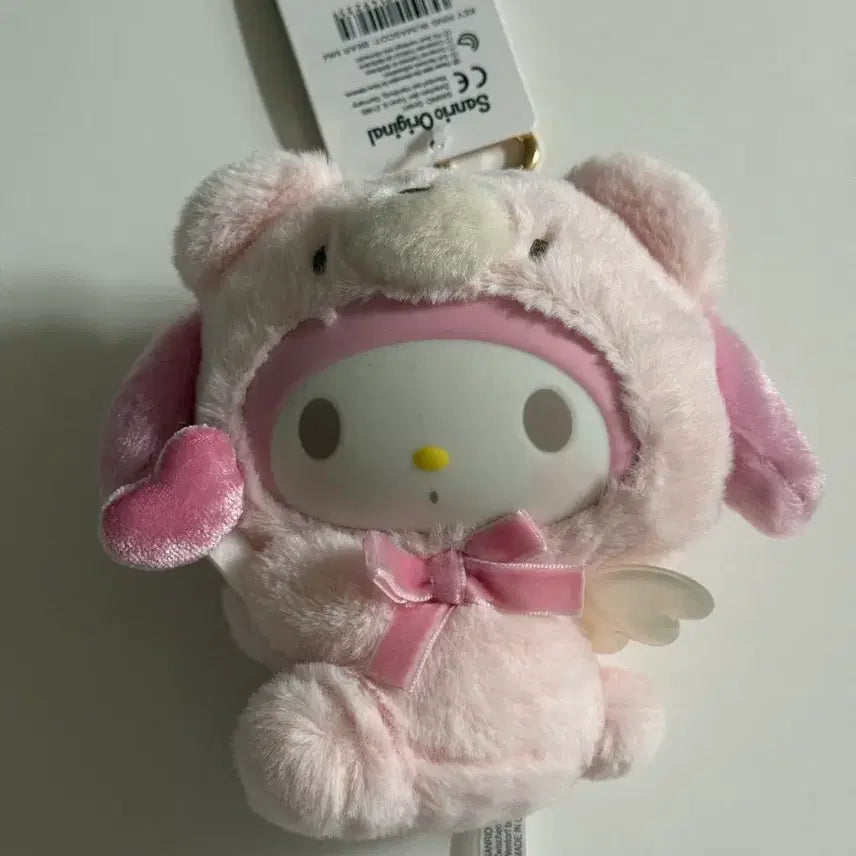 [BUNJANG] Sanrio Angel Bear My Melody Mascot Doll Keychain / 마이멜로디 엔젤베어 마스코트 인형 키홀더