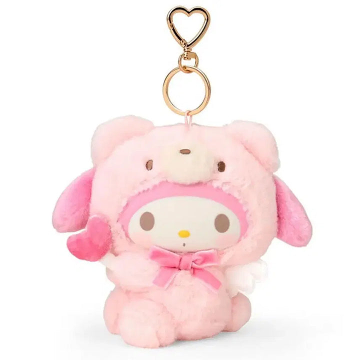 [BUNJANG] Sanrio Angel Bear My Melody Mascot Doll Keychain / 마이멜로디 엔젤베어 마스코트 인형 키홀더