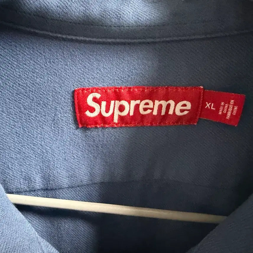 [BUNJANG] Supreme FW23 Flannel Shirt Dark Slate XL / 슈프림 플란넬 셔츠 다크 슬레이트 - 23FW XL 사이즈