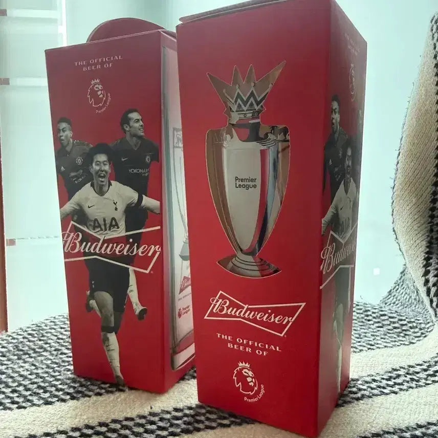 [BUNJANG] Son Heung-min Budweiser EPL Limited Edition Champion Cup Glasses (Bundle Set) / [새상품, 2개 일괄]손흥민 버드와이저 EPL 한정판 챔피온컵