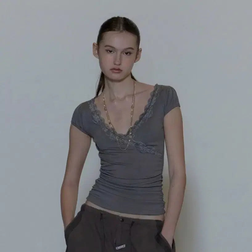 [BUNJANG] Sculptor Lace Tee / 스컬프터 레이스 티
