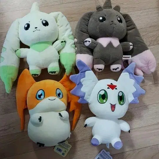 [BUNJANG] Digimon Tamers Medium Plush Set: Terriermon, Lopmon, Patamon, Gummymon / 정품)디지몬테이머즈 테리어몬,로프몬,파닥몬,동글몬 중형인형세트