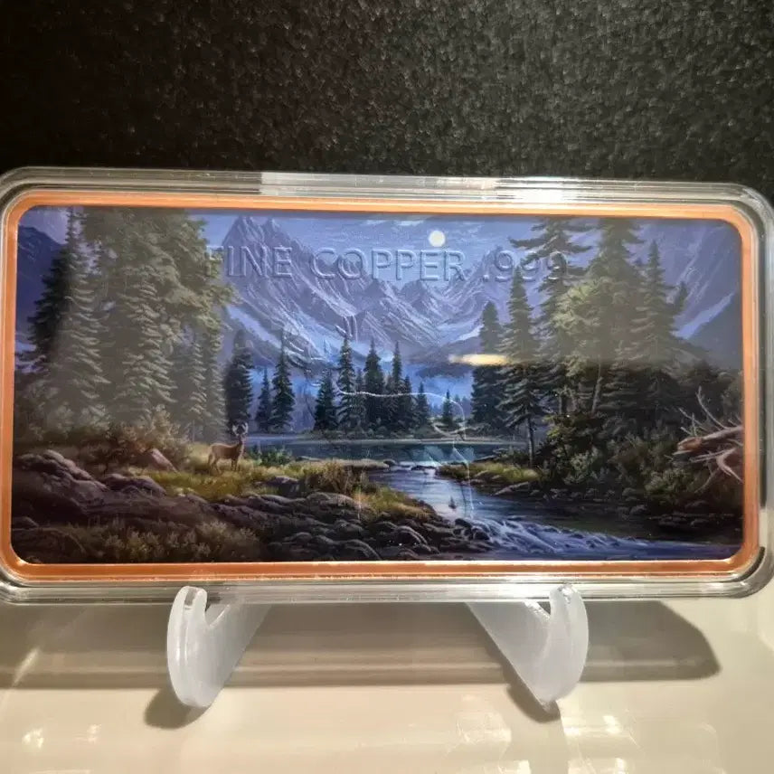 [BUNJANG] US-Made Forest Deer Color Proof Copper Bar 10 oz 99.9% Pure Copper / 숲 사슴(미국제작) 색채 프루프 구리바 10온스 순동99.9