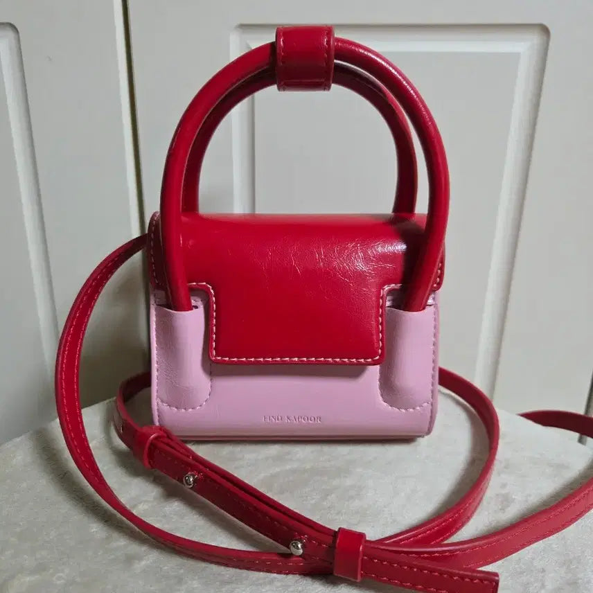 [BUNJANG] Find Kapoor Crinkled Maty Bag 12 Pink Red / 파인드카푸어 마티백 크링클드 12핑크레드