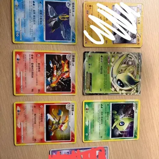 [BUNJANG] Ancient Pokémon Cards Lv Card Bundle (Infernape, Empoleon, Celebi) / 고대 포켓몬카드 Lv 카드 일괄 (초염몽 엠페르트 세레비)