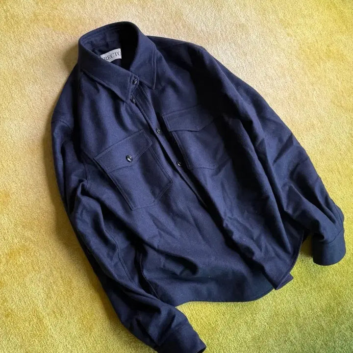 [BUNJANG] Recto Pocket Office Shirt (Navy, Size M) / 렉토 포켓 오피스 셔츠 M
