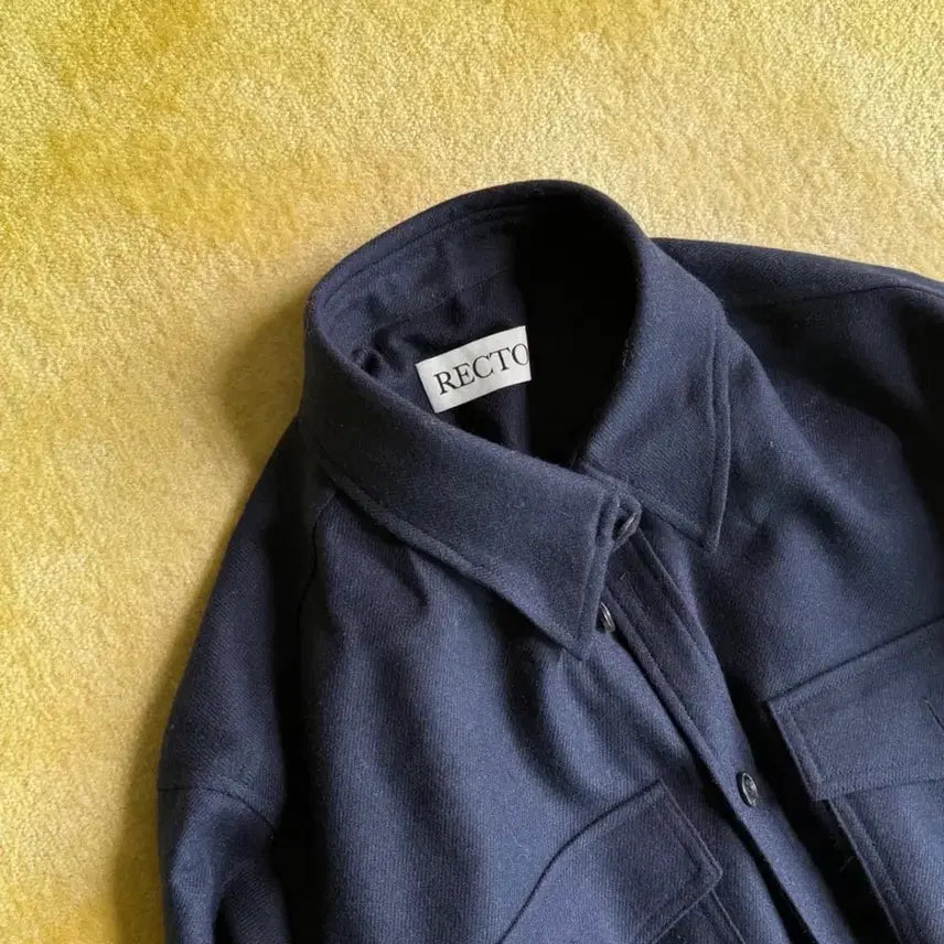 [BUNJANG] Recto Pocket Office Shirt (Navy, Size M) / 렉토 포켓 오피스 셔츠 M