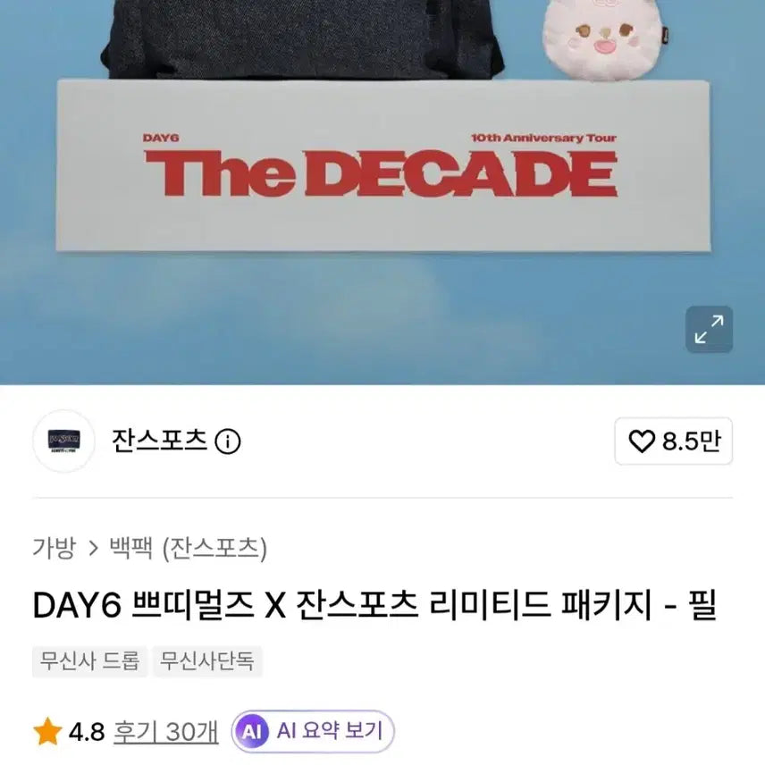 [BUNJANG] Day6 Jansport Collaboration Phil Pouch / 데이식스 잔스포츠 콜라보 필 파우치