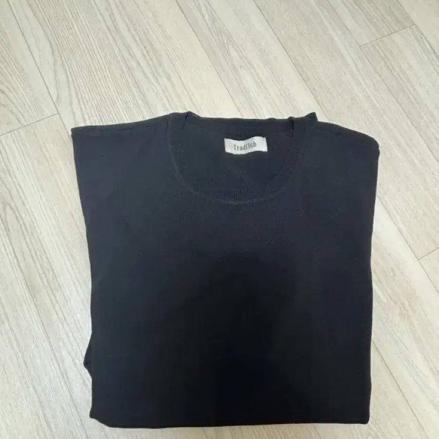 [BUNJANG] Trad Club Essential Round Short Sleeve Knit Black 4XL / 트래드클럽 에센셜 라운드 반팔니트 블랙 4XL