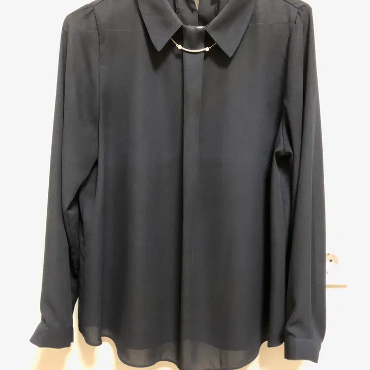 [BUNJANG] Black Jacket, Navy Blouse, and Black H-Line Skirt Set / 면접/출근룩 셋업 팝니다. (자켓+블라우스+H라인스커트)