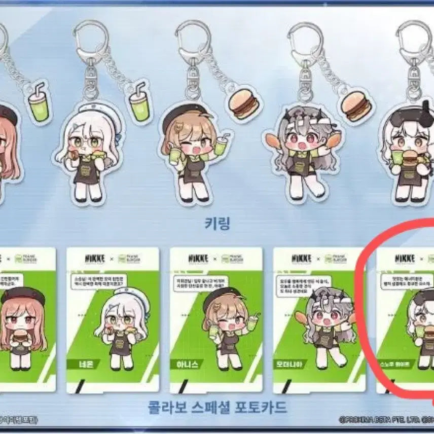 [BUNJANG] Nier: Automata Frakenburger Snow White Keyring / 니케 프랭크버거 키링 스노우화이트 스화