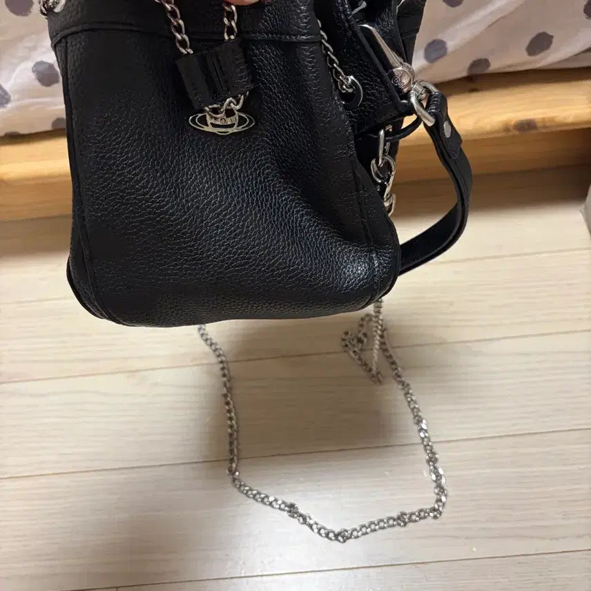 [BUNJANG] Vivienne Westwood Black Chain Shoulder Bag / 비비안웨스트우드 블랙 체인 숄더백