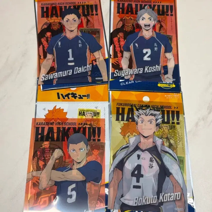 [BUNJANG] Daiso Haikyuu!! Random Clear Card Set (Bokuto, Sugawara, Daichi, Ryunosuke) / 다이소 하이큐 랜덤 클리어카드 보쿠토 스가와라 다이치 류노스케