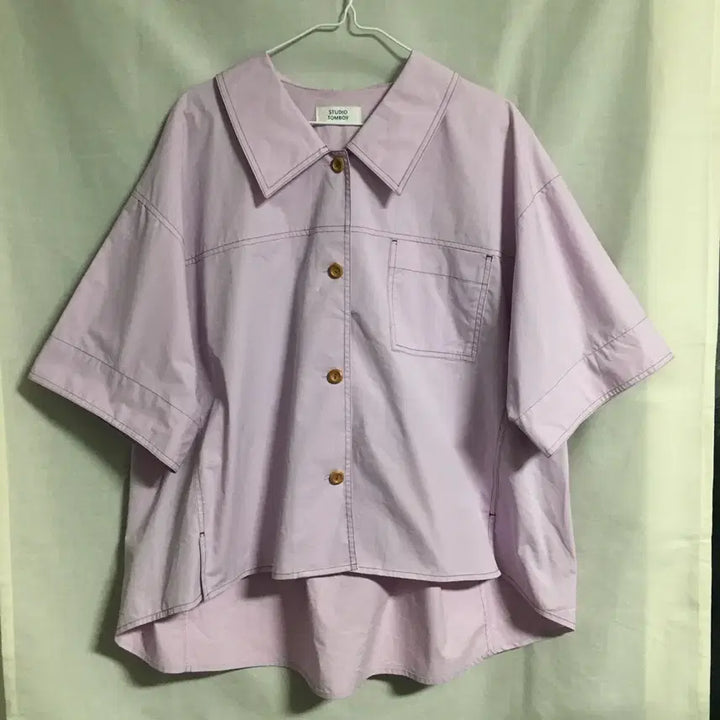 [BUNJANG] Studio Tomboy 24 Pocket Collar Shirt Free Size / 스튜디오톰보이 24 포켓 카라 셔츠 F