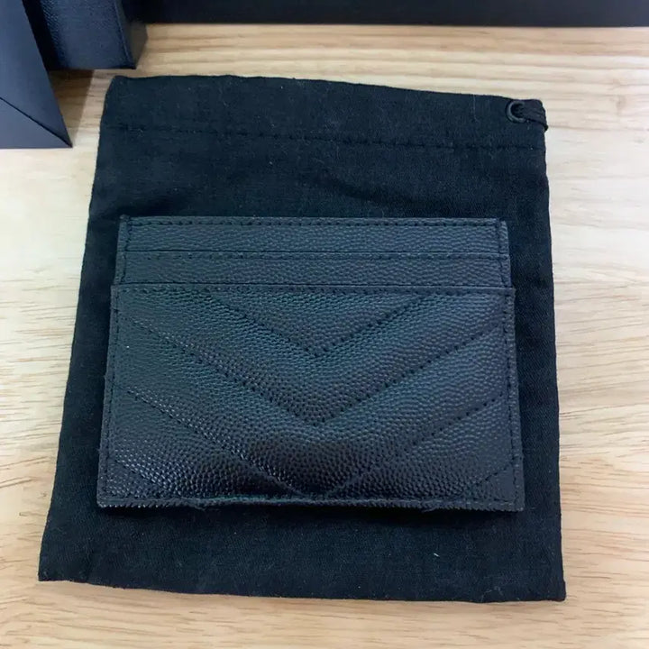 [BUNJANG] Saint Laurent Cassandra Matelassé Silver Card Holder / 생로랑 카산드라 마틀라세 은장 카드지갑