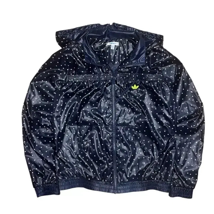[BUNJANG] Adidas Y2K Polka Dot Navy Windbreaker / 아디다스 y2k 도트 땡땡이 네이비 바람막이