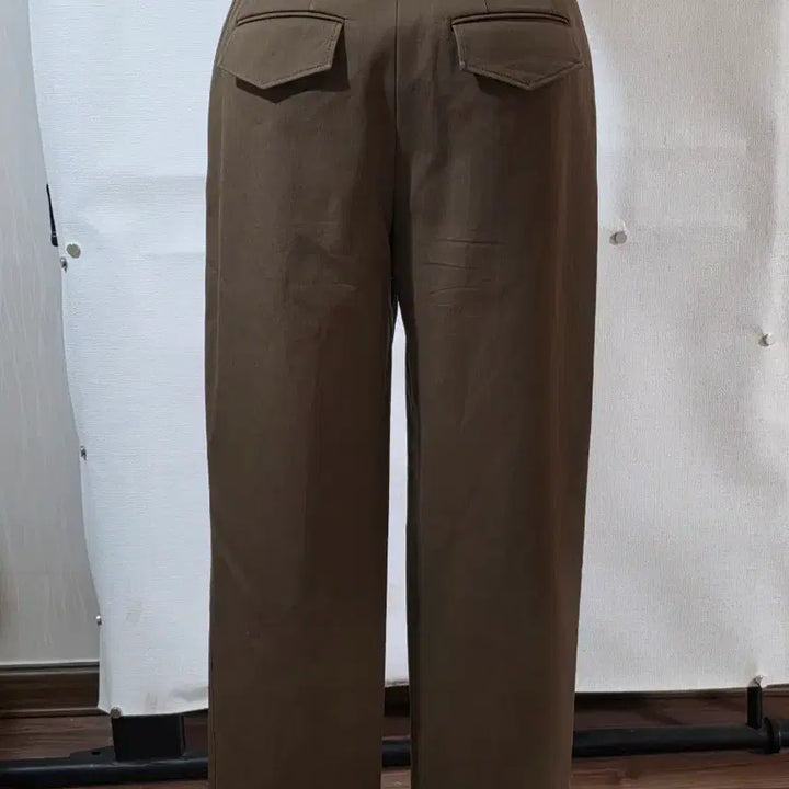 [BUNJANG] The CASHMERE Khaki Wide Slacks / 정품 더캐시미어 카키 와이드 슬랙스