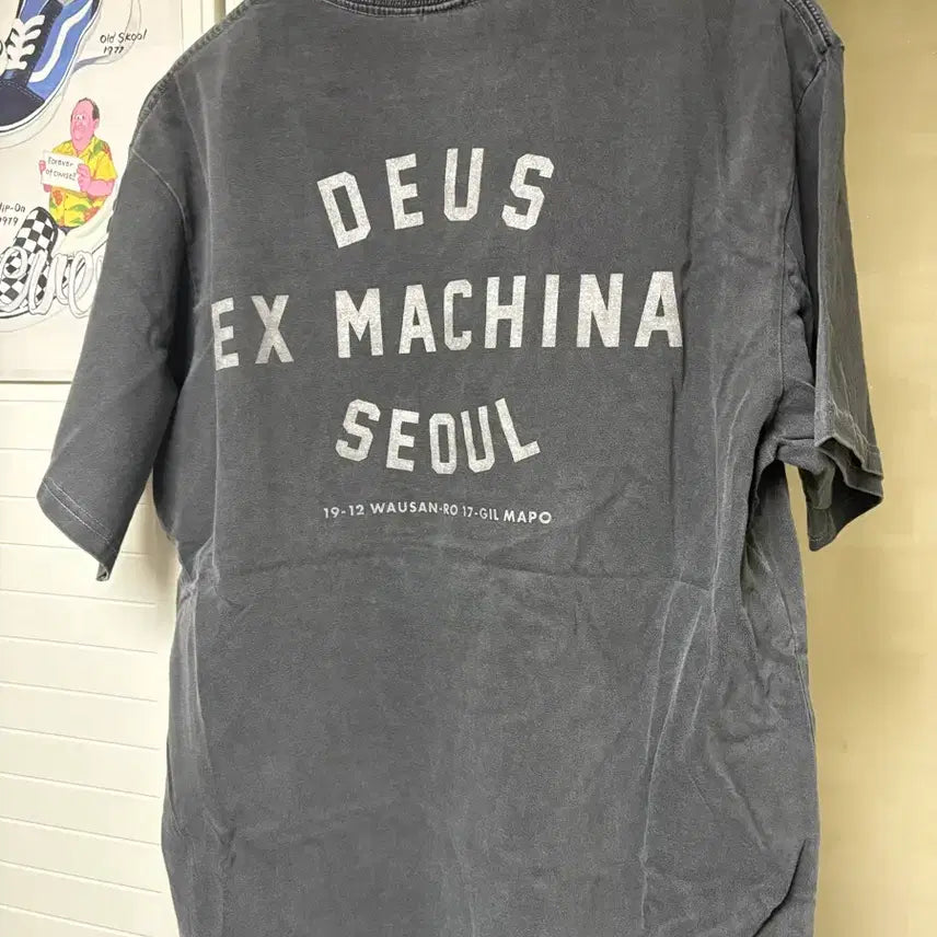 [BUNJANG] DEUS EX MACHINA Pigment Dyeing Short Sleeve T-Shirt Charcoal (L) / 데우스 피그먼트 다잉 반팔 차콜?(L)