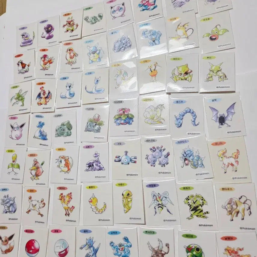 [BUNJANG] Pokemon Stickers 56 Piece Bundle Set / 포켓몬 띠부씰 56종일괄